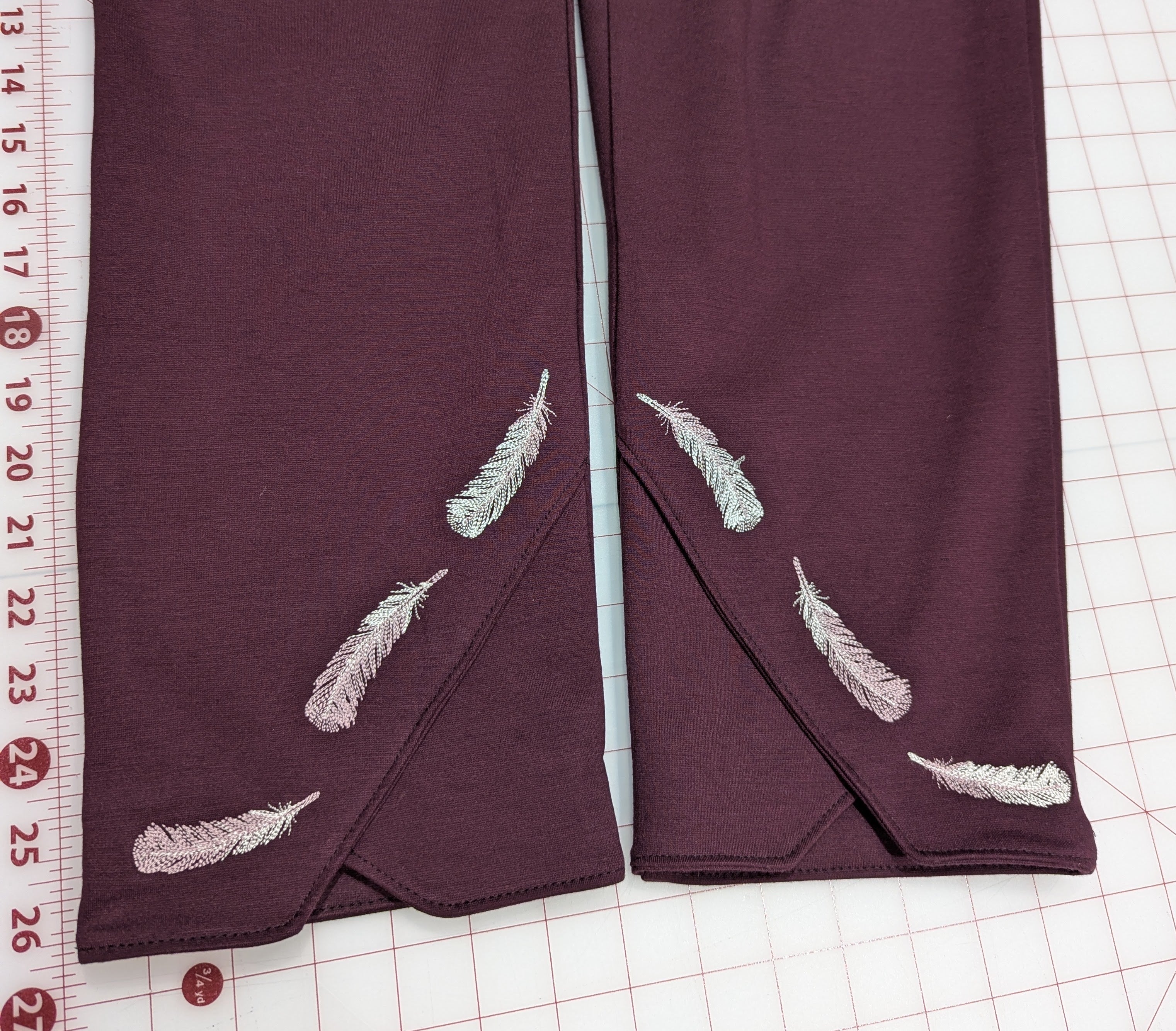 Detail of embroidered hem